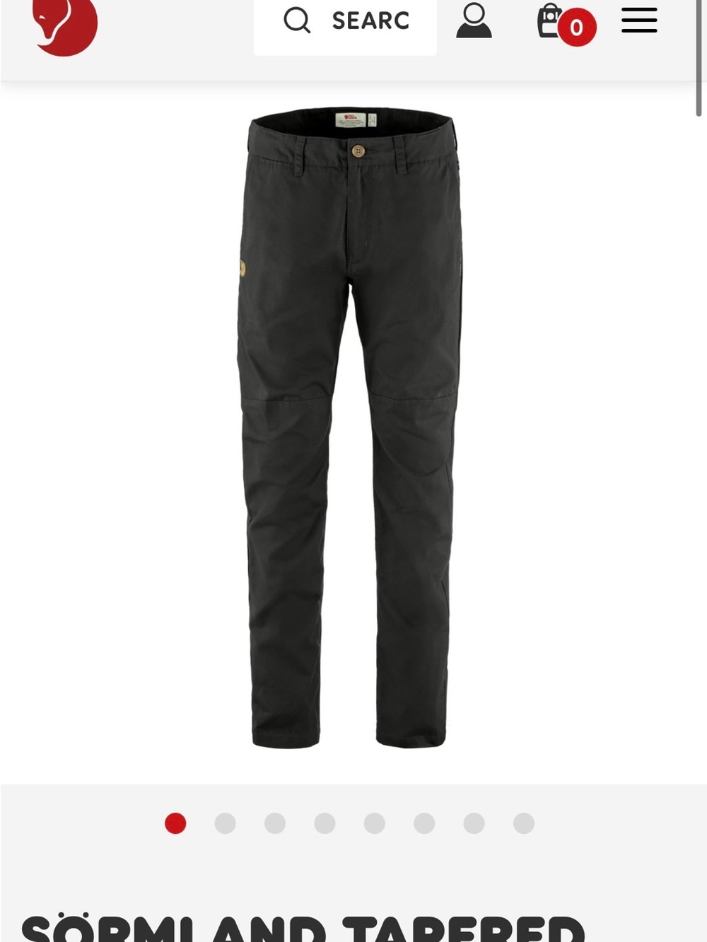 Fjallraven Sörmland Tapered Pants in Dark Grey